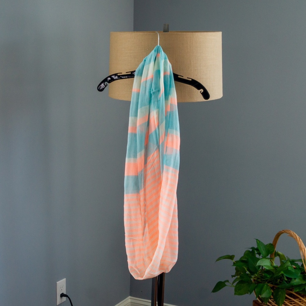 StyleMint Orange & Blue Infinity Scarf - Like New